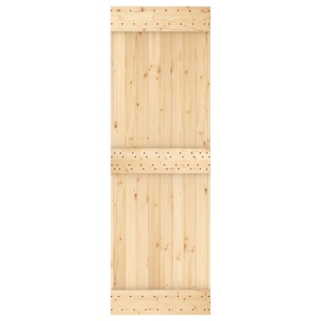 Ușă glisantă cu set de feronerie 70x210 cm, lemn masiv de pin - Img 4