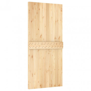 Ușă glisantă cu set de feronerie 95x210 cm, lemn masiv de pin - Img 7