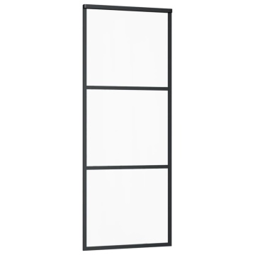 Ușă glisantă cu set feronerie, 76x205 cm, sticlă ESG/aluminiu - Img 3