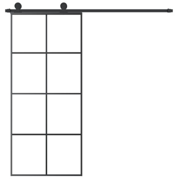 Ușă glisantă cu set feronerie, 90x205 cm, sticlă ESG/aluminiu - Img 3