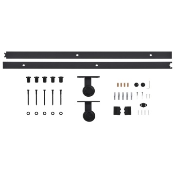 Ușă glisantă cu set feronerie, 90x205 cm, sticlă ESG/aluminiu - Img 7