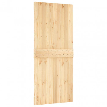 Ușă glisantă cu set feronerie, 90x210 cm, lemn masiv de pin - Img 4