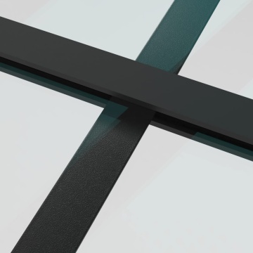 Ușă glisantă, negru, 102,5x205 cm, aluminiu și sticlă ESG - Img 6