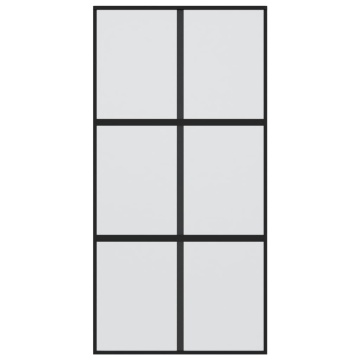 Ușă glisantă, negru, 102,5x205 cm, sticlă securizată/aluminiu - Img 4