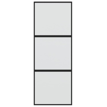 Ușă glisantă, negru, 76x205 cm, sticlă securizată și aluminiu - Img 4