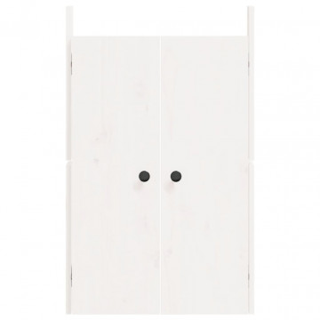 Uși de bucătărie de exterior, alb, 50x9x82cm, lemn masiv de pin - Img 4
