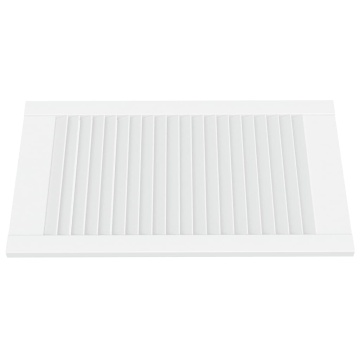 Uși dulap design lambriu 2 buc. alb 69x39,4 cm, lemn masiv pin - Img 3