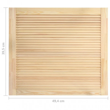 Uși lamelare, 2 buc., 39,5x49,4 cm, lemn masiv de pin - Img 6