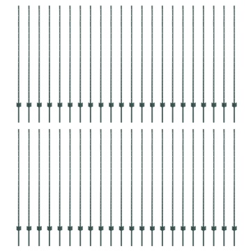 44 pcs Stâlpi de gard din oțel verde U-Channel - Img 2