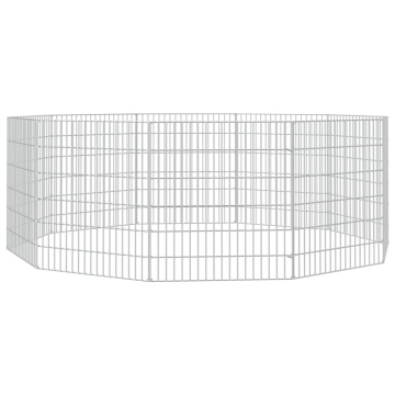 Adăpost pentru animale cu 10 panouri, 54x60 cm, fier galvanizat - Img 4