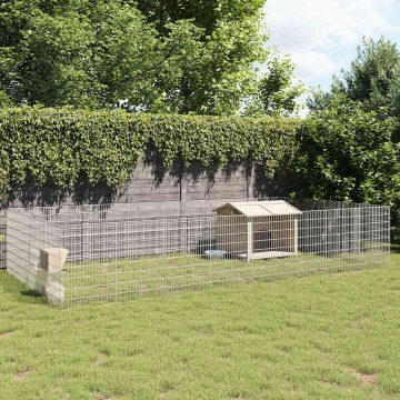 Adăpost pentru animale cu 24 panouri, 54x80 cm, fier galvanizat - Img 1