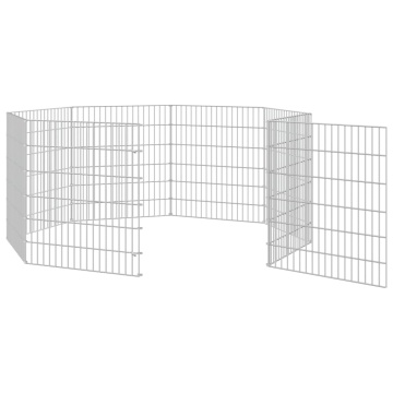 Adăpost pentru animale cu 8 panouri, 54x60 cm, fier galvanizat - Img 8