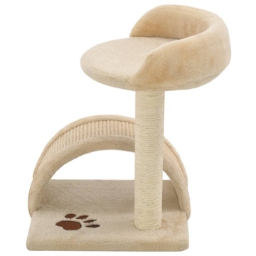 Ansamblu pisici cu stâlp funie sisal, bej și maro, 40 cm - Img 3