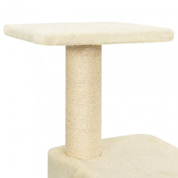Ansamblu pisici cu stâlpi din funie de sisal, crem, 119 cm - Img 6