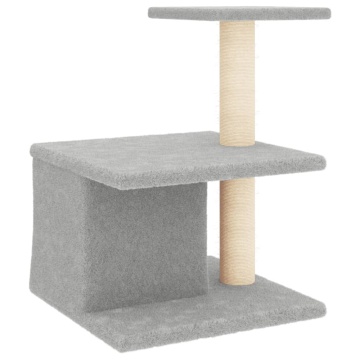 Ansamblu pisici cu stâlpi din funie sisal, gri deschis, 48 cm - Img 7