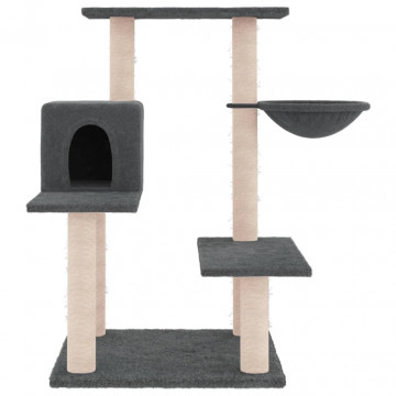 Ansamblu pisici cu stâlpi din funie sisal, gri închis, 82,5 cm - Img 3