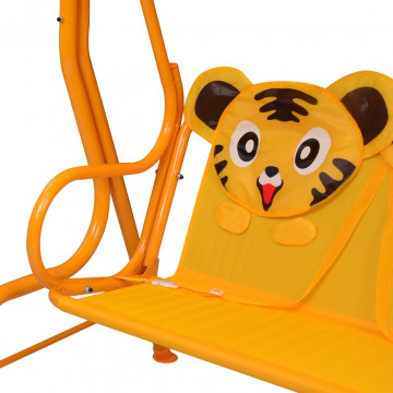 Balansoar pentru copii, galben, 115 x 75 x 110 cm, textil - Img 7