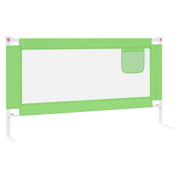 Balustradă de protecție pat copii, verde, 160x25 cm, textil - Img 4