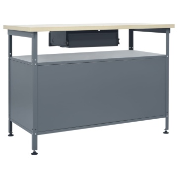 Banc de lucru, negru, 120 x 60 x 85 cm, oțel - Img 4