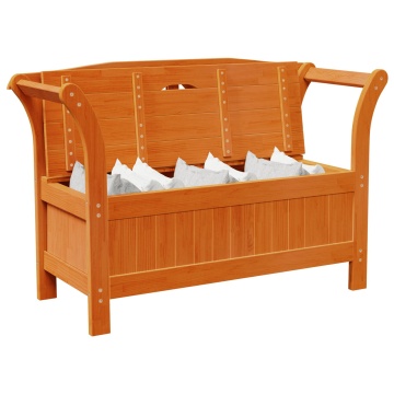 Bancă de depozitare pentru grădină din acacia 119x76x44 cm lemn masiv de pin - Img 3