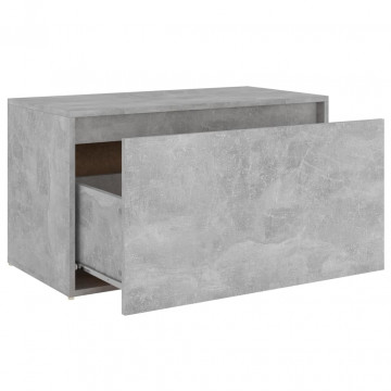 Bancă de hol, gri beton, 80x40x45 cm, PAL - Img 5
