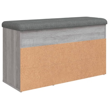 Bancă de pantofi, gri sonoma, 82x32x45,5 cm, lemn prelucrat - Img 7