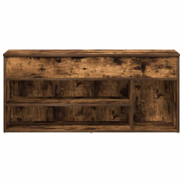 Bancă de pantofi, stejar fumuriu, 102x30,5x45 cm lemn prelucrat - Img 4