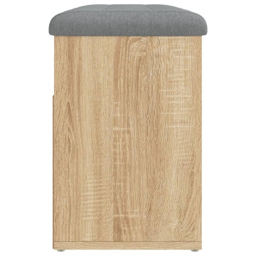Bancă de pantofi stejar sonoma 82x32x45,5 cm lemn prelucrat - Img 6