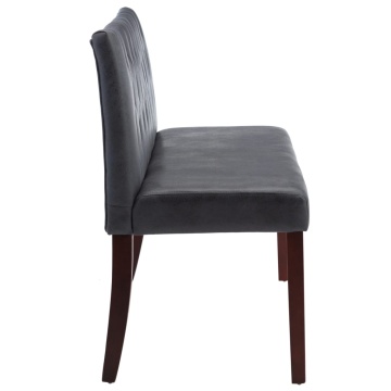 Bancă, gri, 148,5 cm, velur ecologic - Img 4