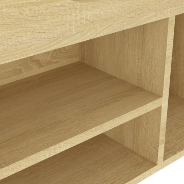 Bancă pantofar, pernă, stejar sonoma 104x30x49cm lemn prelucrat - Img 6