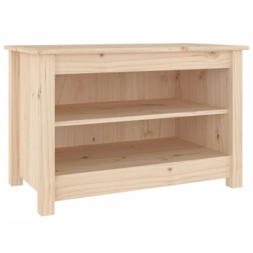 Bancă pentru pantofi, 70x38x45,5 cm, lemn masiv de pin - Img 2