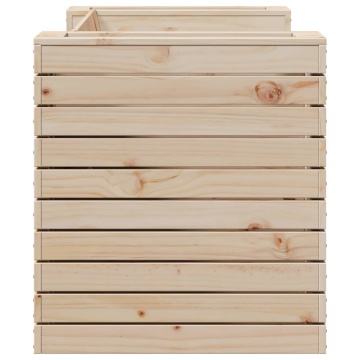 Banchetă cu jardiniere, 167,5x60x65 cm, lemn masiv de pin - Img 5