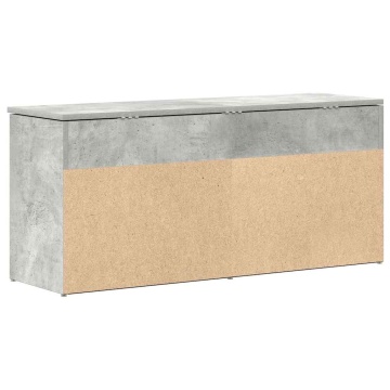 Bancheta pantofar, gri beton, 102x30,5x45 cm, lemn prelucrat - Img 5