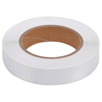 Banda reflectorizantă, alb, 2,5 cm x 20 m, PVC - Img 2