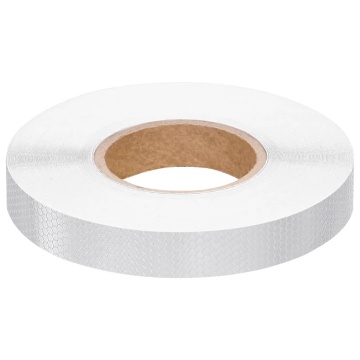Banda reflectorizantă, alb, 2,5 cmx50 m PVC - Img 2