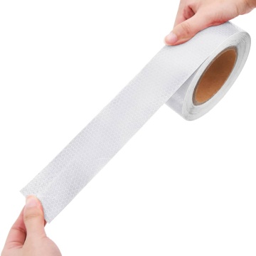 Banda reflectorizantă, alb, 5 cm x 20 m, PVC - Img 7