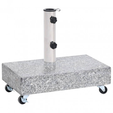 Bază pentru umbrelă, gri deschis, 45x25x8,3 cm, granit - Img 1