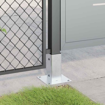 Baze stâlp pătrate 12 buc Argintiu 71x71 mm Oțel galvanizat - Img 3