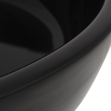 Bazin chiuvetă ceramic, negru, 42 x 12 cm, rotund - Img 4