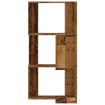 Bibliotecă 3 niveluri lemn vechi 50x50x102 cm lemn prelucrat - Img 4