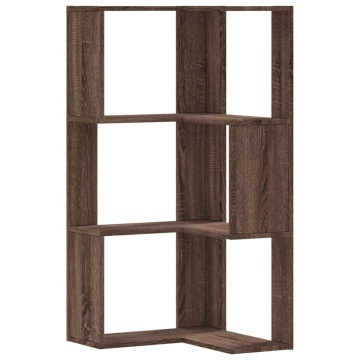 Bibliotecă 3 niveluri stejar maro 50x50x102 cm lemn prelucrat - Img 2