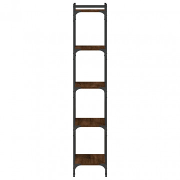 Bibliotecă 5 niveluri, stejar maro 40x30x154 cm, lemn prelucrat - Img 8