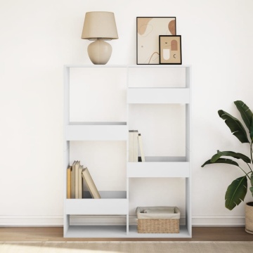 Bibliotecă, alb, 100x33x135 cm, lemn prelucrat - Img 3