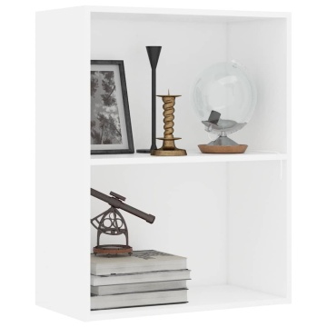 Bibliotecă, alb, 60x30x76,5 cm, lemn prelucrat - Img 3