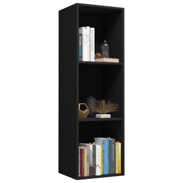 Bibliotecă/Comodă TV, negru, 36 x 30 x 114 cm, PAL - Img 3
