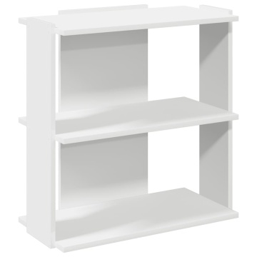 Bibliotecă cu 3 niveluri, alb 60x30x60 cm lemn prelucrat - Img 2