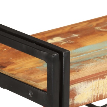 Bibliotecă cu 3 rafturi, 140x30x80 cm, lemn masiv reciclat - Img 3