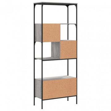 Bibliotecă cu 5 niveluri gri sonoma 76x33x188,5cm lemn compozit - Img 6