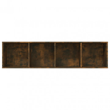 Bibliotecă/dulap TV stejar fumuriu 143x30x36 cm lemn prelucrat - Img 5