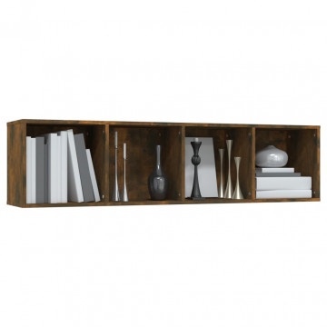 Bibliotecă/dulap TV stejar fumuriu 143x30x36 cm lemn prelucrat - Img 8